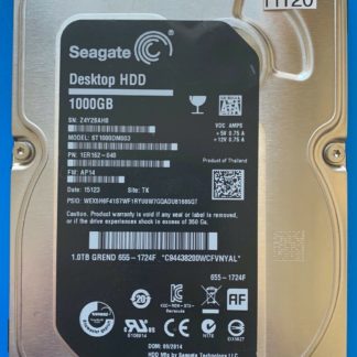 ST1000DM003 1ER162-040 Z4Y2BAH8 AP14 TK SEAGATE SATA 1000GB 100724095 REV A