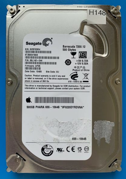 ST3500418AS 9SL142-044 6VMFB5R4 AP25 SU SEAGATE SATA 500GB 100535704 REV B