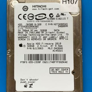 APPLE HITACHI HTS545032B9A302 P/N: 0J13963 MLC: DA3846 320GB - THAILAND 0A90161