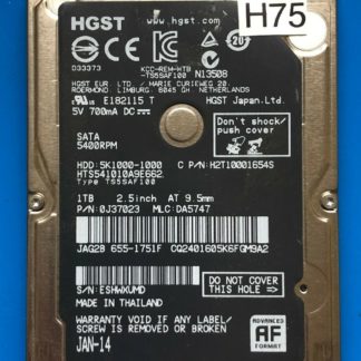 HGST HTS541010A9E662, PN 0J37023, MLC DA5747, 1TB SATA 2.5 Hard Drive