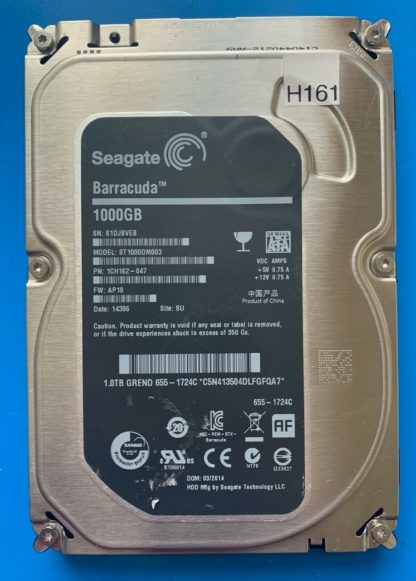ST1000DM003 1CH162-047 S1DJBVEB AP18 SU SEAGATE SATA 1000GB 100717520 REV B