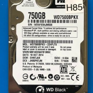 WD7500BPKX-22HPJT0, DCM EHNTJAK, Western Digital 750GB SATA 2.5 Hard Drive
