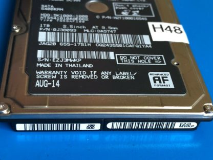 HGST HTS541010A9E662, PN 0J38093, MLC DA5747, 1TB SATA 2.5 Hard Drive - Image 4