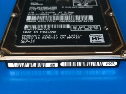 HGST HTS541010A9E662, PN 0J38093, MLC DA5747, 1TB SATA 2.5 Hard Drive - Image 4