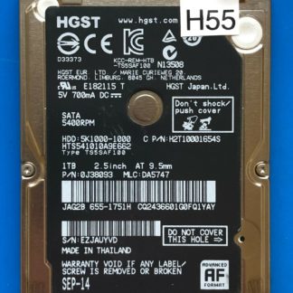 HGST HTS541010A9E662, PN 0J38093, MLC DA5747, 1TB SATA 2.5 Hard Drive
