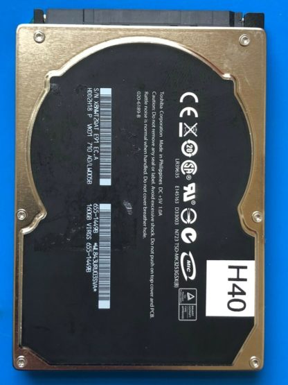 MK3253GSX (B), A0/LW005B, HDD2H18 P VK01 710, Toshiba 160GB SATA 2.5 HD