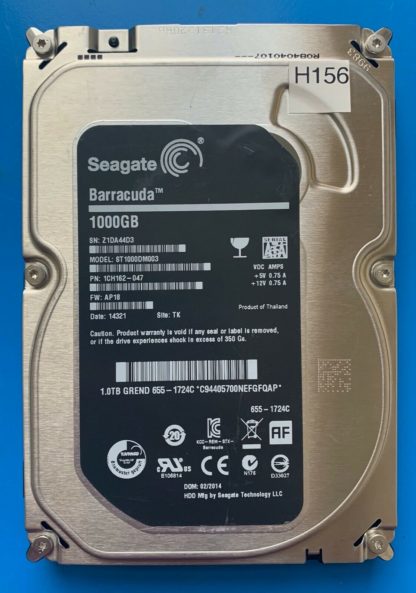 ST1000DM003 1CH162-047 Z1DA44D3 AP18 TK SEAGATE SATA 1000GB 100717520 REV B