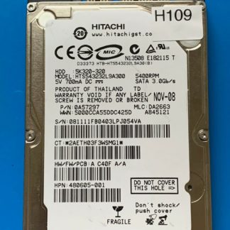 APPLE HITACHI HTS543232L9A300 P/N: 0A57297 MLC: DA2663 320GB - THAILAND 0A90002