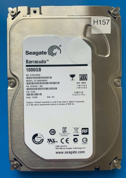 ST1000DM003 9YN162-302 S1D2FWRE CC4C SU SEAGATE SATA 1000GB 100664987 REV A