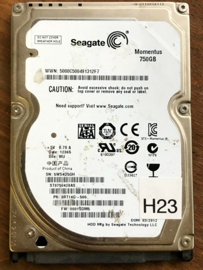 APPLE Seagate ST9750420AS P/N: 9RT14G-500 FW: 001SDM5 750GB - China 100619769