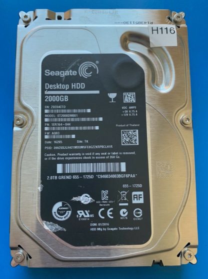 ST2000DM001 1ER164-044 Z8E04CTD AQ03 TK SEAGATE SATA 2000GB 100762568 REV A