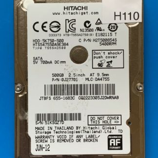 APPLE HITACHI HTS547550A9E384 P/N: 0J27701 MLC: DA4755 500GB - THAILAND 0A90269
