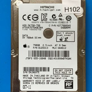 APPLE HITACHI HTS547575A9E384 P/N: 0J25313 MLC: DA4612 750GB - THAILAND 0A90269