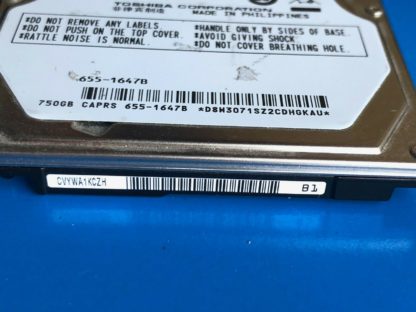 MK7559GSXF, C0/GQ108B, HDD2J60 P TN01 T, Toshiba 750GB SATA 2.5 Hard Drive - Image 4