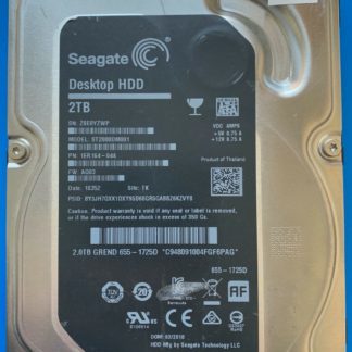 ST2000DM001 1ER164-044 Z8E0YZWP AQ03 TK SEAGATE SATA 2TB 100762568 REV A