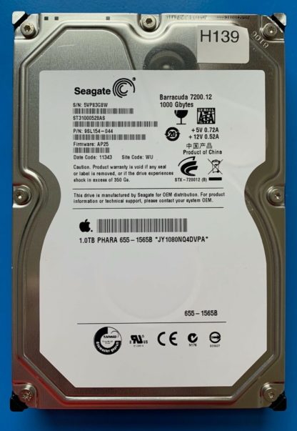 ST31000528AS 9SL154-044 5VP83G8W AP25 WU SEAGATE SATA 1000GB 100650117 REV A