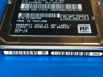 HGST HTS541010A9E662, PN 0J38093, MLC DA5747, 1TB SATA 2.5 Hard Drive - Image 4