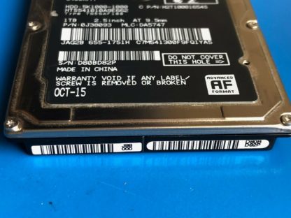 HGST HTS541010A9E662, PN 0J38093, MLC DA5747, 1TB SATA 2.5 Hard Drive - Image 3