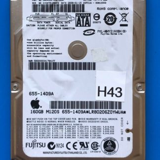 APPLE Fujitsu MHY2160BH, CA06889-B42700AP, 0CFE1A-0081000D, 160GB SATA 2.5 HD