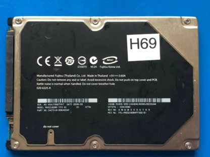 APPLE Fujitsu MHZ2160BH, CA07018-B56400AP, 0FFD7A-0081008C, 160GB SATA 2.5 HD