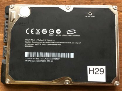 APPLE HITACHI HTS543232L9SAO P/N: 0A57327 MLC: DA2611 320GB - THAILAND 0A90126