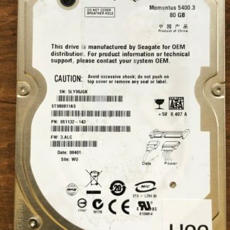 APPLE Seagate ST980811AS P/N: 9S1132-143 FW: 3.ALC 80GB - China 100398689 REV C